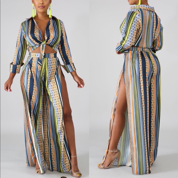 Silky Circles Palazzo Set - Picture 1 of 1